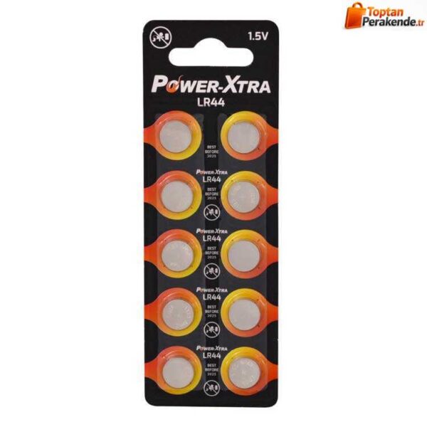 Power-Xtra LR44 Size Alkaline Pil - Blister ( 1 adet )